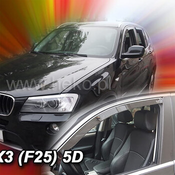 ΑΝΕΜ.11151 . BMW X3 F25 5D 2010-2017 ΖΕΥΓΑΡΙ ΑΝΕΜΟΘΡΑΥΣΤΕΣ ΑΠΟ ΕΥΚΑΜΠΤΟ ΦΙΜΕ ΠΛΑΣΤΙΚΟ HEKO - 2 ΤΕΜ.