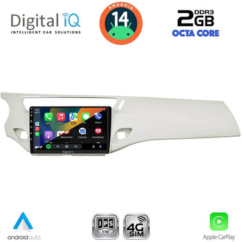 DIGITAL IQ RTG 4092WH_CPA (9inc) MULTIMEDIA TABLET for CITROEN C3 - DS3 mod. 2009-2016 (WHITE)