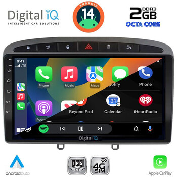 DIGITAL IQ RTG 4513GR_CPA (9inc) MULTIMEDIA TABLET for PEUGEOT 308 mod.2007-2012 - RCZ mod.2009-2015 (GREY)