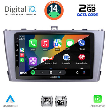 DIGITAL IQ RTG 4705SL_CPA (9inc) MULTIMEDIA TABLET for TOYOTA AVENSIS (T27) mod. 2009-2015 (SILVER)
