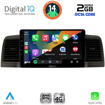 DIGITAL IQ RTG 4712BL_CPA (9inc) MULTIMEDIA TABLET for TOYOTA COROLLA mod. 2001-2006 (BLACK)