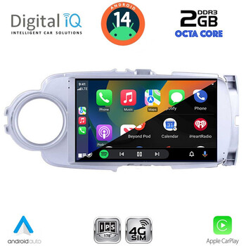 DIGITAL IQ RTG 4737SL_CPA (9inc) MULTIMEDIA TABLET for TOYOTA YARIS mod. 2011-2015 (SILVER)