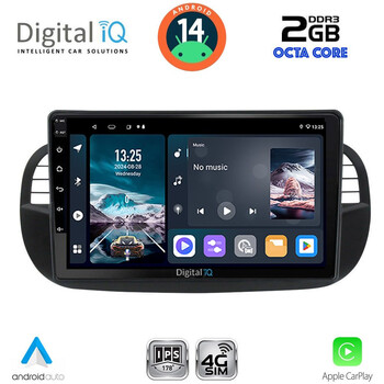 DIGITAL IQ RTG 4130BL_CPA (9inc) MULTIMEDIA TABLET for FIAT 500 mod. 2007-2015 (BLACK)