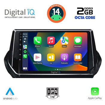 DIGITAL IQ RTG 4509_CPA (9inc) MULTIMEDIA TABLET for PEUGEOT 208 – 2008 mod. 2021>