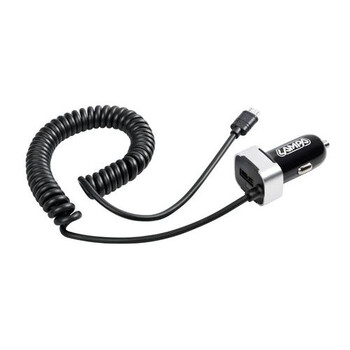 L3892.8/T . Αντάπτορας Αναπτήρα  12/24V 2400mA Διπλός με Θύρα USB+MICRO USB με καλώδιο 150cm