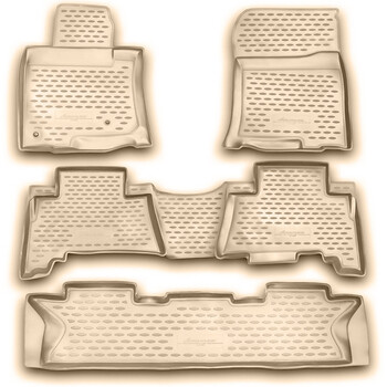 NLC.48.27.212K/NV . TOYOTA LAND CRUISER PRADO 7ΘΕΣΙΟ 12/2009-2013 ΜΑΡΚΕ ΠΑΤΑΚΙΑ ΣΕ ΣΚΑΦΗ TPE ΛΑΣΤΙΧΟ ΣΕ ΜΠΕΖ ΧΡΩΜΑ NOVLINE - 5 ΤΕΜ.