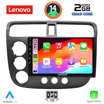 LENOVO LVD 2187_CPA (9inc) MULTIMEDIA TABLET for HONDA CIVIC 4D mod. 2001-2006