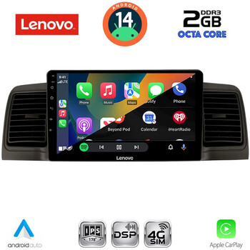 LENOVO LVF 5712BL_CPA (9inc) MULTIMEDIA TABLET for TOYOTA COROLLA mod. 2001-2006 (BLACK)