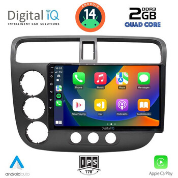 DIGITAL IQ RSB 1187_CPA (9inc) MULTIMEDIA TABLET for HONDA CIVIC 4D mod. 2001-2006