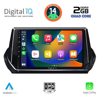 DIGITAL IQ RSB 1509_CPA (9inc) MULTIMEDIA TABLET for PEUGEOT 208 - 2008 mod. 2021>