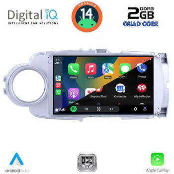 DIGITAL IQ RSB 1737SL_CPA (9inc) MULTIMEDIA TABLET for TOYOTA YARIS mod. 2011-2015 (SILVER)
