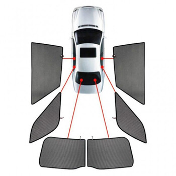 PVC.SKO-YETI-5-A . SKODA YETI 5D 2009+ ΚΟΥΡΤΙΝΑΚΙΑ ΜΑΡΚΕ CAR SHADES - 6 ΤΕΜ.