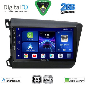DIGITAL IQ BXC 31904D_CPAA (9inc) MULTIMEDIA TABLET for HONDA CIVIC 4Doors mod. 2012-2016
