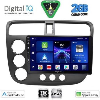 DIGITAL IQ BXC 3187_CPAA (9inc) MULTIMEDIA TABLET for HONDA CIVIC 4D mod. 2001-2006