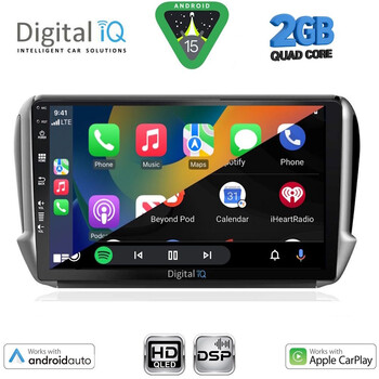 DIGITAL IQ BXC 3508_CPAA (10inc) MULTIMEDIA TABLET for PEUGEOT 208-2008 mod. 2012-2021
