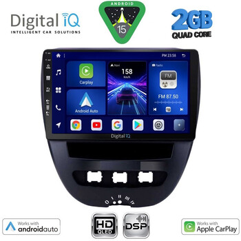 DIGITAL IQ BXC 3707_CPAA (10inc) MULTIMEDIA TABLET for CITROEN C1-PEUGEOT 107-TOYOTA AYGO mod. 2005-2014