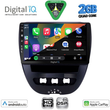 DIGITAL IQ BXC 3707_CPAA (10inc) MULTIMEDIA TABLET for CITROEN C1-PEUGEOT 107-TOYOTA AYGO mod. 2005-2014