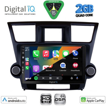 DIGITAL IQ BXC 3719_CPAA (10inc) MULTIMEDIA TABLET for TOYOTA HIGHLANDER mod. 2008-2015
