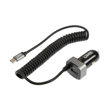 L3889.2/T . ΑΝΤΑΠΤΟΡΑΣ ΦΟΡΤΙΣΤΗΣ ΑΝΑΠΤΗΡΑ 12/24V 3000mA ΜΕ ΘΥΡΑ USB+ 1 USB TYPE-C ΜΕ ΚΑΛΩΔΙΟ 150cm FAST CHARGE
