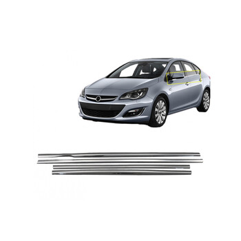 6819060/SD . OPEL ASTRA J 4D 2012+ TRIM ΜΑΡΚΕ ΠΑΡΑΘΥΡΩΝ ΑΥΤΟΚΟΛΛΗΤΑ ΧΡΩΜΙΟΥ 4ΤΕΜ.