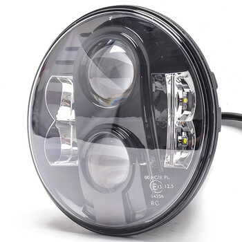 WHL102/MT . ΦΑΝΑΡΙ ΣΤΡΟΓΓΥΛΟ 7 ΙΝΤΣΩΝ ME 8LED CREE (XML-10W) 9-36V 6000-6500K ΜΑΥΡΟ
