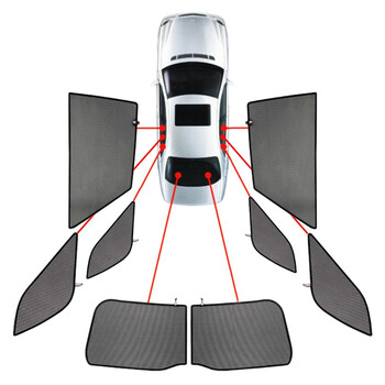 PVC.MB-GLE-5-B . MERCEDES GLE W167 5D 2019+  ΚΟΥΡΤΙΝΑΚΙΑ ΜΑΡΚΕ CAR SHADES - 8 ΤΕΜ.