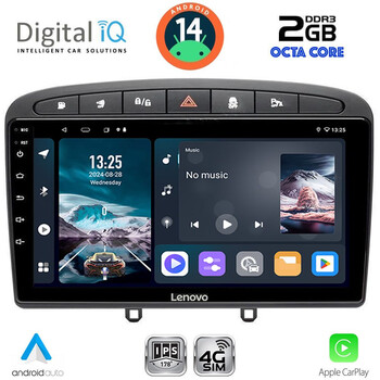 DIGITAL IQ RTG 4513BL_CPA (9inc) MULTIMEDIA TABLET for PEUGEOT 308 mod.2007-2012 - RCZ mod.2009-2015 (BLACK)