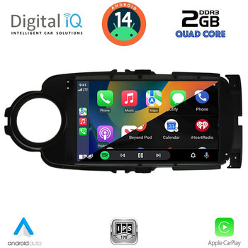 DIGITAL IQ RSB 1737BL_CPA (9inc) MULTIMEDIA TABLET for TOYOTA YARIS mod. 2011-2015 (BLACK)