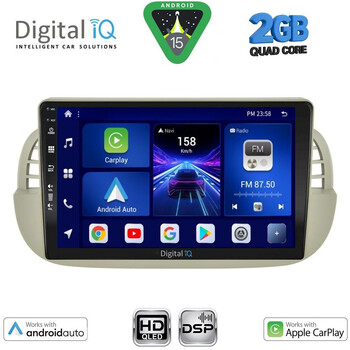 DIGITAL IQ BXC 3130BG_CPAA (9inc) MULTIMEDIA TABLET for FIAT 500 mod. 2007-2015 (BEIGE)