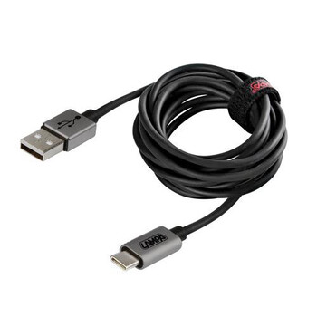 L3889.1/T . ΚΑΛΩΔΙΟ ΦΟΡΤΙΣΗΣ ΚΑΙ ΣΥΓΧΡΟΝΙΣΜΟΥ USB TYPE C ULTRA SPEED 480MB/S 200cm SILVER LINE