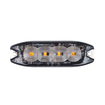 02298/AM . ΣΤΡΟΜΠΟ 12/24V 10x3x0,9cm ΠΟΡΤΟΚΑΛΙ 4LED 12W (4x3W) R65 R10 IP68 AMiO - 1 ΤΕΜ.