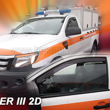 ΑΝΕΜ.15314 . FORD RANGER 2D 2012+ ΖΕΥΓΑΡΙ ΑΝΕΜΟΘΡΑΥΣΤΕΣ ΑΠΟ ΕΥΚΑΜΠΤΟ ΦΙΜΕ ΠΛΑΣΤΙΚΟ HEKO - 2 ΤΕΜ.