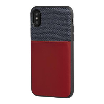 L.P14939/T . APPLE iPHONE X ΘΗΚΗ ΚΙΝΗΤΟΥ DUO POCKET ΜΠΛΕ-ΜΠΟΡΝΤΩ ΜΑΓΝΗΤΙΚΗ SILVER LINE