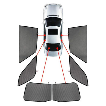 PVC.AU-A4-4-A . AUDI A4 B6 / B7 4D 01-08 ΚΟΥΡΤΙΝΑΚΙΑ ΜΑΡΚΕ CAR SHADES - 6 ΤΕΜ.