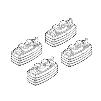 N21012 . FIAT MULTIPLA 11/98-12/10 KIT ΑΚΡΑ (ΠΟΔΙΑ) ΓΙΑ ΜΠΑΡΕΣ NORDRIVE