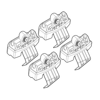 N21148 . VOLVO V50 (no railing) 02/04+ KIT ΑΚΡΑ (ΠΟΔΙΑ) ΓΙΑ ΜΠΑΡΕΣ NORDRIVE