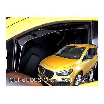 ΑΝΕΜ.23637 . MECEDES CITAN 3/5D 2021+ ΖΕΥΓΑΡΙ ΑΝΕΜΟΘΡΑΥΣΤΕΣ ΑΠΟ ΕΥΚΑΜΠΤΟ ΦΙΜΕ ΠΛΑΣΤΙΚΟ HEKO - 2 ΤΕΜ.