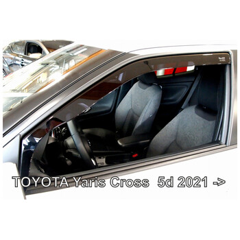 ΑΝΕΜ.29669 . TOYOTA YARIS CROSS 5D 2021+ ΖΕΥΓΑΡΙ ΑΝΕΜΟΘΡΑΥΣΤΕΣ ΑΠΟ ΕΥΚΑΜΠΤΟ ΦΙΜΕ ΠΛΑΣΤΙΚΟ HEKO - 2 ΤΕΜ.