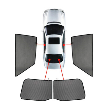 PVC.AR-GIUL-5-A . ALFA ROMEO  GIULIETTA 940 5D 2010+ ΚΟΥΡΤΙΝΑΚΙΑ ΜΑΡΚΕ CAR SHADES - 4 ΤΕΜ.