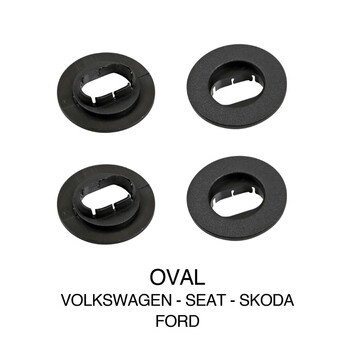 L2299.5 . VOLKSWAGEN/SEAT/SKODA/FORD ΚΟΥΜΠΩΜΑΤΑ ΚΛΙΠΣ ΓΙΑ ΠΑΤΑΚΙΑ (ΟΒΑΛ) - 4 ΤΕΜ.
