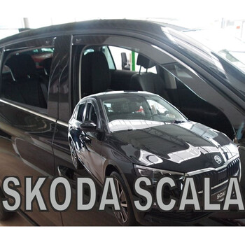 ΑΝΕΜ.SET28353 . SKODA SCALA 5D 2019+ ΣΕΤ ΑΝΕΜΟΘΡΑΥΣΤΕΣ ΑΥΤΟΚΙΝΗΤΟΥ ΑΠΟ ΕΥΚΑΜΠΤΟ ΦΙΜΕ ΠΛΑΣΤΙΚΟ HEKO - 4 ΤΕΜ.