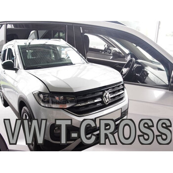 ΑΝΕΜ.SET31016 . VW T-CROSS 5D 2019+ ΣΕΤ ΑΝΕΜΟΘΡΑΥΣΤΕΣ ΑΥΤΟΚΙΝΗΤΟΥ ΑΠΟ ΕΥΚΑΜΠΤΟ ΦΙΜΕ ΠΛΑΣΤΙΚΟ HEKO - 4 ΤΕΜ.
