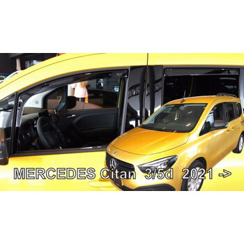 ΑΝΕΜ.SET23638 . MERCEDES CITAN 5D 2021+  ΣΕΤ ΑΝΕΜΟΘΡΑΥΣΤΕΣ ΑΥΤΟΚΙΝΗΤΟΥ ΑΠΟ ΕΥΚΑΜΠΤΟ ΦΙΜΕ ΠΛΑΣΤΙΚΟ HEKO - 4 ΤΕΜ.