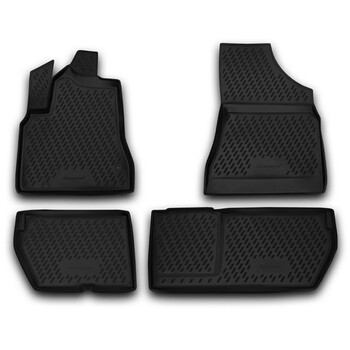 CARPGT00021/NV . PEUGEOT PARTNER TEPEE 05/2008-2018 ΜΑΡΚΕ ΠΑΤΑΚΙΑ ΣΕ ΣΚΑΦΗ TPE ΛΑΣΤΙΧΟ ΣΕ ΜΑΥΡΟ ΧΡΩΜΑ NOVLINE - 4 ΤΕΜ.