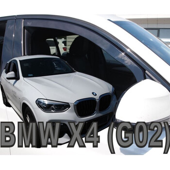 ΑΝΕΜ.11178 . BMW X4 G02 5D 2018-2021 ΖΕΥΓΑΡΙ ΑΝΕΜΟΘΡΑΥΣΤΕΣ ΑΠΟ ΕΥΚΑΜΠΤΟ ΦΙΜΕ ΠΛΑΣΤΙΚΟ HEKO - 2 ΤΕΜ.