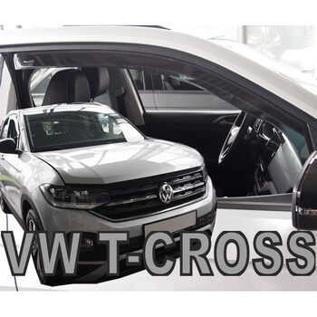 ΑΝΕΜ.31015 . VW T-CROSS 5D 2019+ ΖΕΥΓΑΡΙ ΑΝΕΜΟΘΡΑΥΣΤΕΣ ΑΠΟ ΕΥΚΑΜΠΤΟ ΦΙΜΕ ΠΛΑΣΤΙΚΟ HEKO - 2 ΤΕΜ.