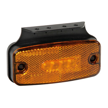 L9702.1 . ΦΩΣ ΟΓΚΟΥ S19 4 LED ΠΟΡΤΟΚΑΛΙ 10/30V ΜΕ ΑΝΑΚΛΑΣΤΗΡΑ 114x54 mm 1ΤΕΜ.