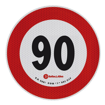 L9844.3 . ΣΗΜΑ ΤΑΧΥΤΗΤΑΣ ΧΙΛΙΟΜΕΤΡΩΝ 90km/h ΑΥΤΟΚΟΛΛΗΤΟ
