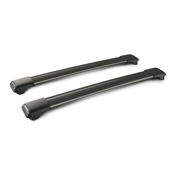 Y8050239 . ΜΠΑΡΕΣ ΟΡΟΦΗΣ ΑΛΟΥΜΙΝΙΟΥ ΜΑΥΡΗ RAIL BAR STANDARD 79cm 2ΤΕΜ. ΜΕ ΚΛΕΙΔΙ
