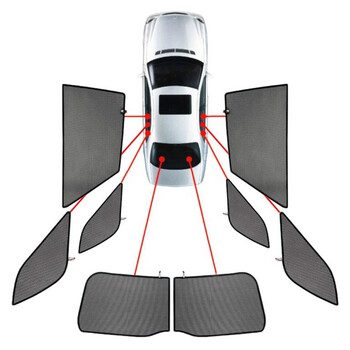 PVC.BMW-X4-5-A . BMW X4 F26 5D 2014+ ΚΟΥΡΤΙΝΑΚΙΑ ΜΑΡΚΕ CAR SHADES - 8 ΤΕΜ.